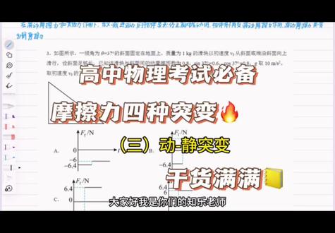 每日一道物理题|摩擦力突变之动静突变3#高考物理 #高中物理学习方法 #知识点总结 #理科 #物理
