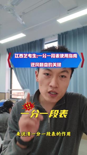 26届江西艺考生1分一段表使用规则希望这条视频可以帮助大家更了解1分一段表#江西艺考生 #一分一段表 #南昌新创新 #新创新艺考文补 #艺考成绩公布