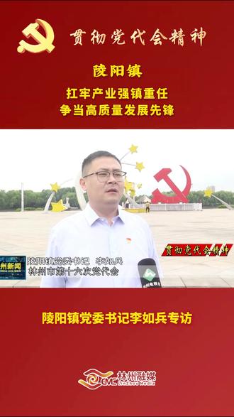 贯彻党代会精神丨陵阳镇党委书记李如兵专访#陵阳镇