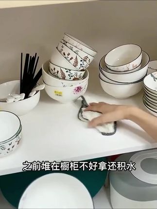 厨房救星!护家不锈钢双层碗盘收纳架,耐用沥水超实用! #不锈钢好物 #厨房沥水架 #耐用好物 #厨房置物架 #实用厨房好物