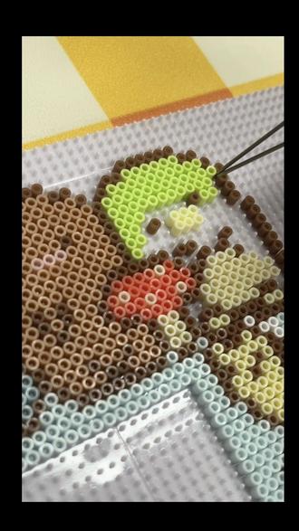 大家过年好哦,你们假期都玩了些啥有意思的东西呢?#做手工我是认真的 #拼豆 #拼豆图纸 #拼豆豆手工 #过年好