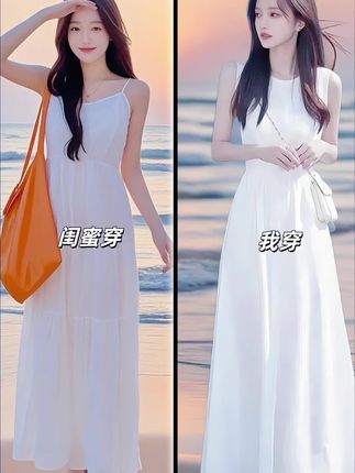 #一击即中的夏日穿搭 这条连衣裙简直美到我的心坎里了!哥弟阿玛施正2025夏季新款气质女神收腰白色短袖连衣裙,仙女长裙子真的太绝了!穿上它整个人都变得温柔优雅,而且超级显瘦,小蛮腰一掐,大长腿一展,女人味十足,不管是约会还是出门逛街,都会让人眼前一亮。#夏季穿搭 #出游穿搭 #这也太好看了 #小个子显高显瘦穿搭 @抖加🔥上热门🔥dou+🔥热点宝