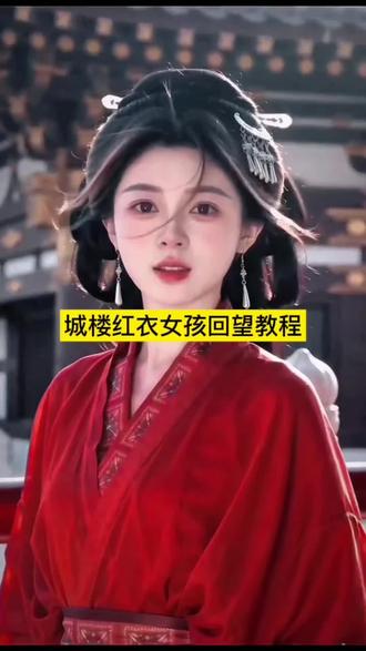城楼红衣回望教程来了#剪映#AI城楼红衣回望#城楼红衣回望 城楼红衣回望教程