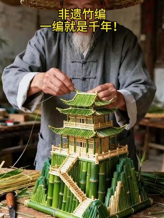 #非遗文化 #华夏文明 #非遗版基础款不搭基础款 #竹编手艺 #非遗传承
