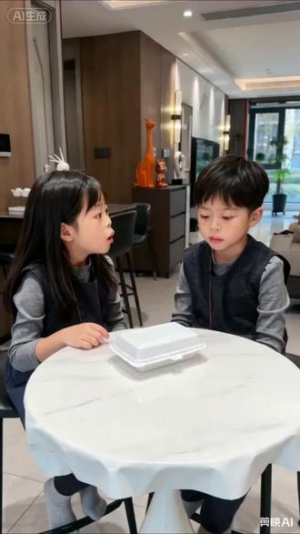 家庭战争史诗大戏之《盒饭风波》 #萌娃搞笑日常 #姐弟互动趣事 #人类幼崽迷惑行为 #家庭欢乐时刻