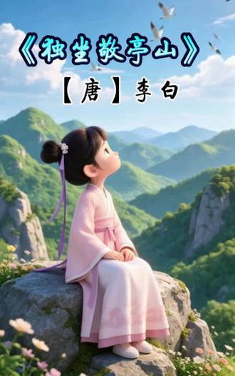 第66集/每日一首小学必备古诗,3D动画还原古诗,孩子一眼就爱上,每天10秒,轻松记住#《独坐敬亭山》/【唐】李白#古诗动画 #小学生必背古诗 #古诗启蒙 #唱学古诗 #国学启蒙 #儿童古诗 #古诗赏析 #小学语文