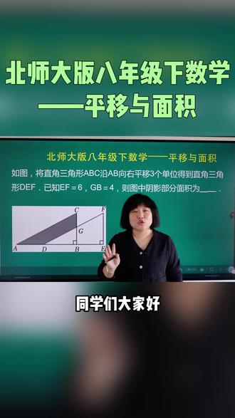 北师大版八年级下数学——平移与面积#初中数学