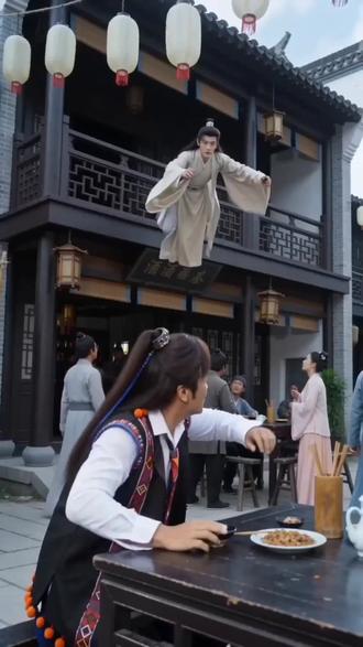 搞笑视频😂😂😂#AI客栈飞踹夺铜钱 #随变ai随便玩 #颜值巅峰时期的李清升 #帅气的李清升 #哈尼族歌手李清升