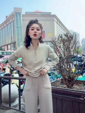 【轻奢2】加厚休闲百搭绵羊毛桑蚕丝九级防风时尚宽松柔软阔腿裤#秋冬新款#休闲裤#阔腿裤#谁穿谁好看#性价比超高