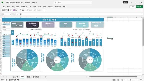 超详细可视化动态看板制作(1) #excel图表 #可视化数据 #动态看板 超详细数据可视化动态看板保姆级教程,含原始数据及模版分享,让你轻松搞定看板制作