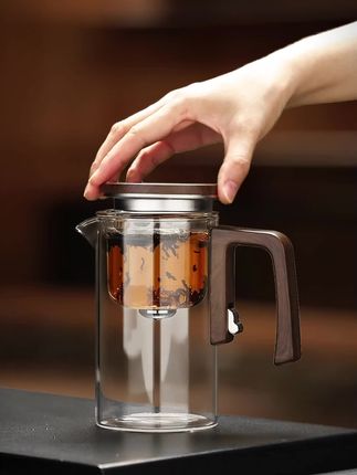 一键茶水分离泡茶不泡渣#好物推荐🔥 #高档玻璃泡茶杯 #茶器之美 #磁吸飘逸杯