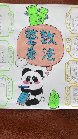 大熊猫做整数乘法#数学思维导图