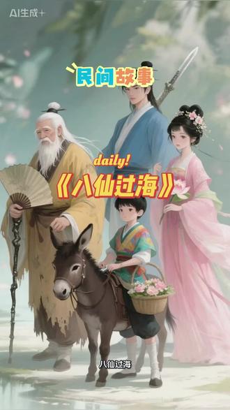 《八仙过海》这就是八仙过海,各显神通的故事!意思就是说呀,每个人都有自己的本领,遇到困难的时候,只要拿出自己的看家本事,就能把事儿办成!#古风人物绘画 #ai绘画视频 #古风画 #动画 #古风古装 》