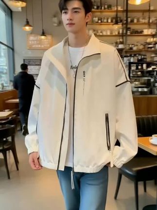 玛斯柏夹克外套男士春秋季2025新款潮牌宽松翻领男生简约百搭衣服#好物推荐🔥 #新品上新 #男装搭配