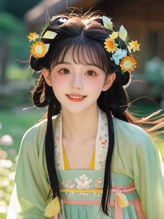 向日葵绢花发夹,汉服小清新配饰,夏日新款值得拥有~#古风发饰 #向日葵