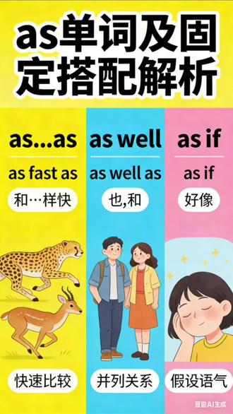 全面精讲+as+的用法及搭配 #初中英语学习方法#高中英语学习方法#中考英语学习方法#高考英语学习方法