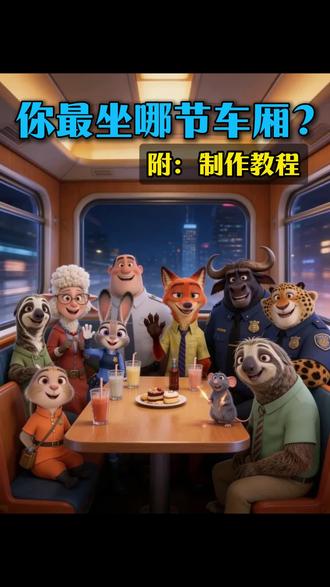 你最坐哪节车厢?30秒就能学会! #剪映图片设计 #AI工具 #AI设计 #疯狂动物城 #熊出没