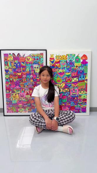 9岁孩子眼中的小怪兽,画出童话般的故事