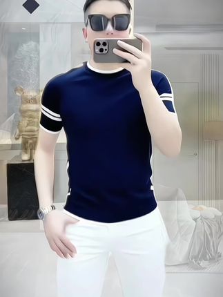 #品质男装 #夏季短袖 #简约大气 #百搭t恤 @巨量千川