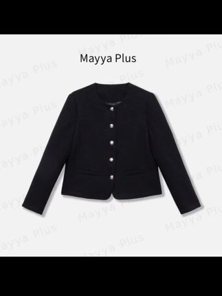 【中古小香】Mayya Plus麦芽定制气质显瘦流光风梭织外套32537200