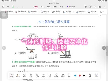 气体检验、除杂、净化习题讲解#初三化学 #一模考试
