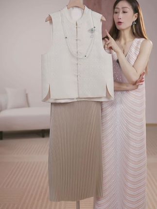 复古刺绣重工面料#服装设计师款高定女装 #重工刺绣 #新中式国风