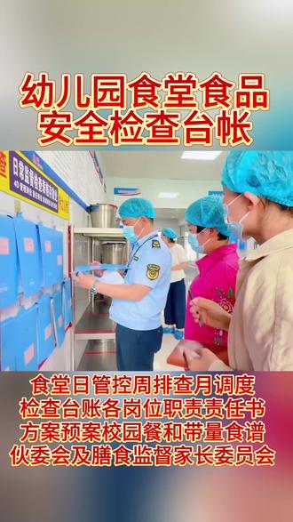 幼儿园食堂食品安全检查台帐 幼儿园食堂食品安全督查所需要的整套资料,包括:日管控周排查月调度;各类食堂检查台账;方案预案;校园餐和带量食谱;岗位职责和责任书,以及各类培训课件等,膳食监督家长委员会#幼儿园食堂 #幼儿园食堂食品安全 #幼儿园园长 #幼教资源共享 #幼儿园食堂人员培训记录