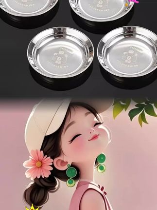 卡皮巴拉《到手四个》小吃碟小吃盘蘸料碟吐骨碟配菜碟儿童盘316#厨房餐具#非常方便实用 #家家必备#好物推荐#厨房神器