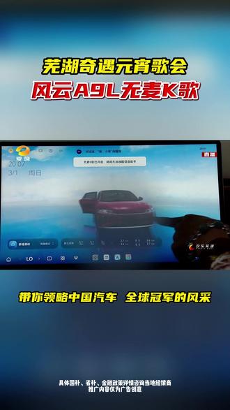 #芜湖人的元宵节被奇瑞承包了#风云A9L让你大胆开麦