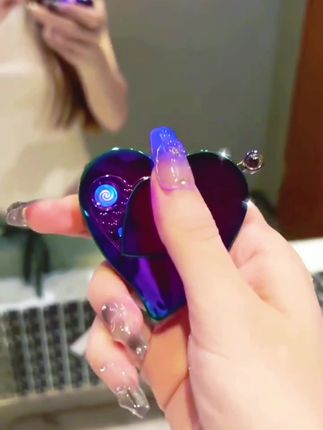 网红爱心气电两用防风打火机充气充电防风创意高档礼物送女友闺蜜#七夕礼物 #好物推荐🔥 #打火机 #好东西一起分享 #网红打火机