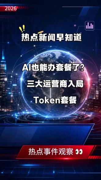 AI也能办套餐了?三大运营商入局Token套餐 #热点 #token #今日热点爆料话题 #创作者中心 #创作灵感