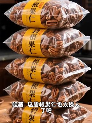 棠品新货碧根果仁#奶油味250g500g罐装長寿果 核桃仁坚果 孕妇零食