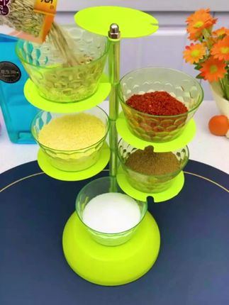 立体旋转调料盒抖音家用调味盒厨房调料架组合-体多层盐罐收纳盒#好物推荐🔥 #厨房好物 #厨房必备神器 #抖音好物