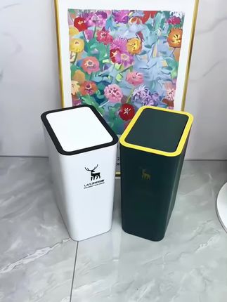 #上热门 #垃圾桶,带盖按压式垃圾桶,客厅,卧室,厨房,卫生间都可以用#居家好物