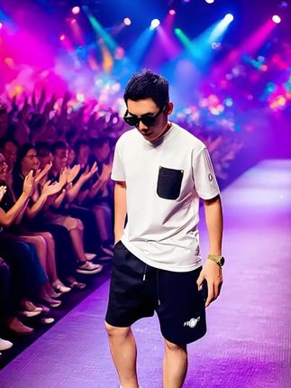 【玛雅夏日】25清爽百搭牛仔贴袋老钱男士运动短袖T恤MD-D #即梦AI #时尚潮流 #时尚穿搭 #高级感穿搭 #时尚潮流休闲百搭