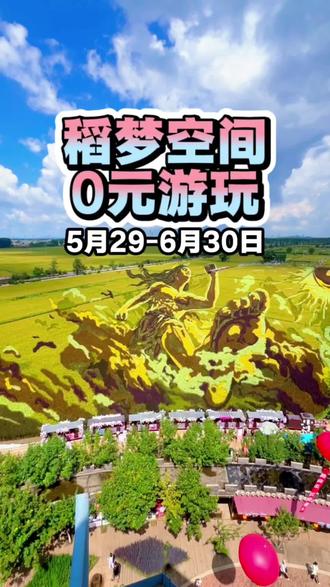稻梦空间5月29至6月30号可以0元游玩啦 #夏日避暑遛娃好去处 #稻梦空间 #稻田画 #周末亲子旅游好去处