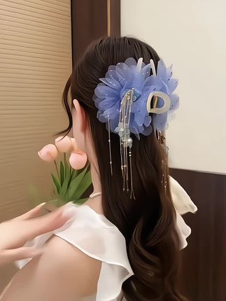 #抓夹 #头饰发饰 #抓夹用法 #流苏花朵抓夹