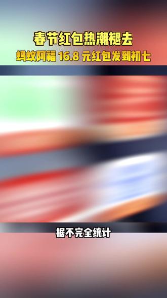 春节红包热潮褪去,蚂蚁阿福 16.8 元红包发到初七#把阿福带回家#