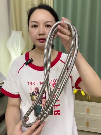 花洒软管加密不锈钢防爆通用淋浴家用耐高温防漏防缠绕水管#花洒软管 #软管 #卫生间好物 #超便宜超划算#不锈钢软管 @巨量千川