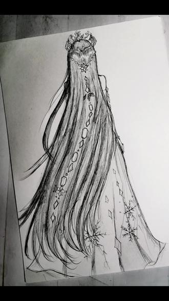 你可知我会同冰川一起消亡❄️#冰公主#绘画