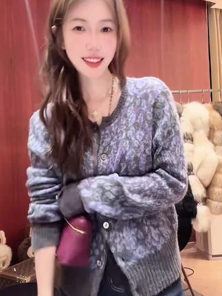 静奢慵懒感绵羊毛+羊驼毛混纺针织开衫#针织开衫毛衣#精致穿搭#美美私服分享