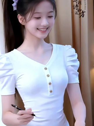 高级感折纸袖V领上衣 | 一件搞定通勤与约会,气场全开! #高级感穿搭 #通勤穿搭 #气质女神 #设计感上衣 #V领显瘦