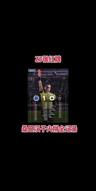 2026年3月9日,在巴西米内罗州锦标赛决赛中,米内罗竞技与克鲁塞罗爆发大规模冲突,主裁判赛后在报告中追加出示23张红牌,创下巴西足坛单场红牌纪录。#巴西足球 #克鲁塞罗vs米内罗竞技 #胡尔克 #23张红牌