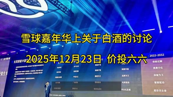 雪球嘉年华上关于白酒的讨论 价投六六 #价值投资 #股市分析 #股票市场