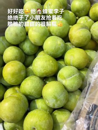 好好吃🤤他🏠蜂蜜李子 绝绝子了小朋友抢着吃 脆脆的甜甜的很解腻👍 #蜂蜜李子 #李子 #源头好货