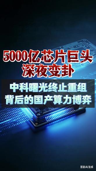 国产CPU龙头海光信息为何突然叫停吸收合并中科曙光? 5000亿芯片巨头深夜变卦:中科曙光终止重组背后的国产算力博弈:
国产CPU龙头海光信息为何突然叫停吸收合并中科曙光?这场原定打造"芯片+整机"巨头的重组,在历经半年筹备后因市场环境突变戛然而止。海光信息作为国产x86架构CPU核心供应商,2025年市值已突破5000亿,而中科曙光凭借服务器整机制造优势稳居行业前三,两者合并本可形成从芯片到系统的完整产业链。
#中科曙光 #海光信息 #CPU龙头 #AI算力市场 #企业重组