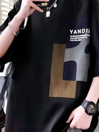 #男士短袖t恤宽松潮牌 吉普黑色短袖t恤男士2025夏季潮美式宽松大码百搭上衣#休闲百搭 #帅气穿搭 #简约大气 #宽松t恤