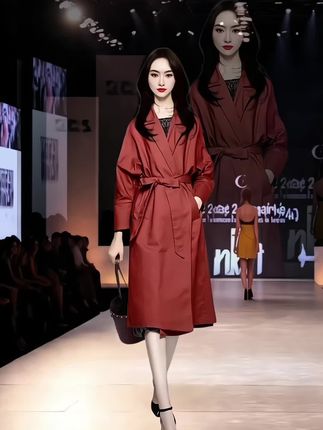 新款时尚风衣外套 中长款韩版休闲气质轻薄款外套#穿搭 #时尚 #气场全开 #快乐加倍的一天 #优雅气质