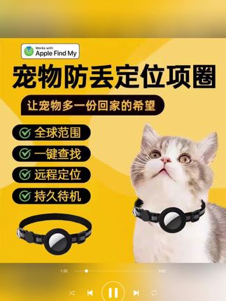 猫咪狗狗定位项圈,全球定位不限距离#定位器 #宠物定位 #养宠必备 #家有萌宠 #防丢神器
