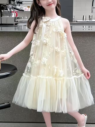 #我要上热门 天气越来越热了,快给你家小公主安排上这条女童连衣裙吧!它是夏季新款儿童超好看的洋气薄款裙子,超仙超美,穿上它秒变童话里的小公主#甜美穿搭 #生女儿就是用来打扮的 #女童连衣裙#女童裙子